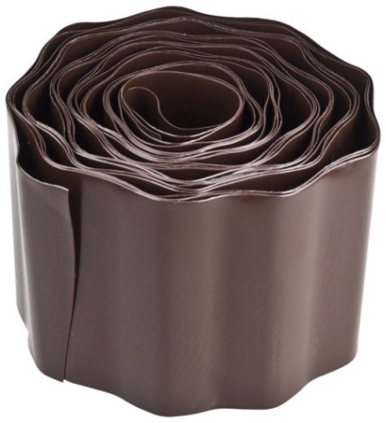 Бордюрная лента GRINDA 15смх9м коричневая [422247-15]