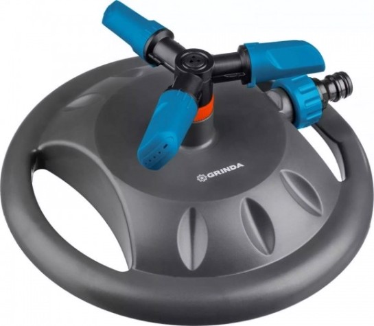Дождеватель круговой GRINDA RR-B proline 121 м2 полив, на подставке, 3 сопла, [429315]
