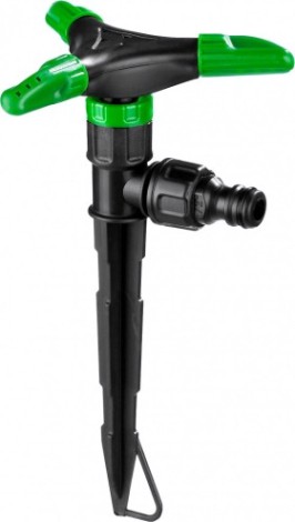 Дождеватель круговой РОСТОК РК-3 19 м2, 3-х лепестковый, стационарный, пластиковый [427612]