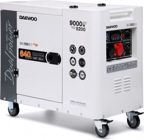 Электростанция дизельная с воздушным охлаждением DAEWOO DDAE 11000DSE-3 в кожухе
