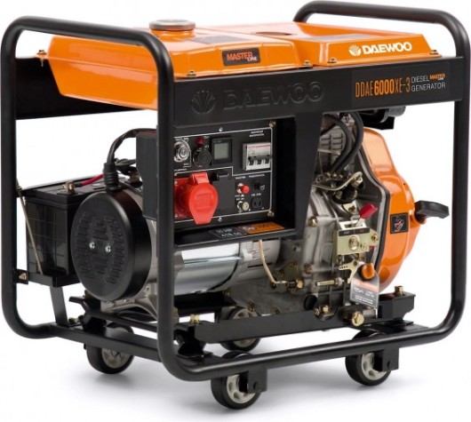 Электростанция дизельная с воздушным охлаждением DAEWOO DDAE 6000XE-3 открытая [DDAE 6000XE-3]