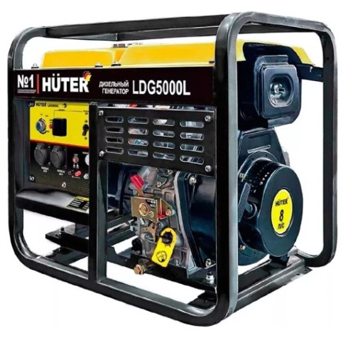 Электростанция дизельная с воздушным охлаждением HUTER LDG 5000L открытая [64/2/11]