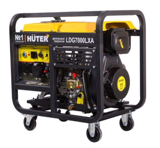 Электростанция дизельная с воздушным охлаждением HUTER LDG 7000LXА открытая [64/2/8]