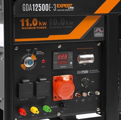 Генератор бензиновый DAEWOO GDA 12500E-3 Генератор бензиновый DAEWOO GDA 12500E-3