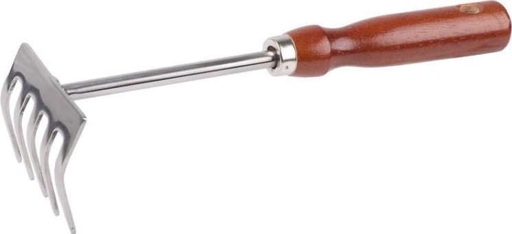 Грабельки GRINDA 8-421149 из нержавеющей стали, деревянная ручка, 250 мм [8-421149_z01]