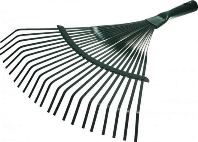 Грабли веерные GRINDA 22 плоских зубца [421877]