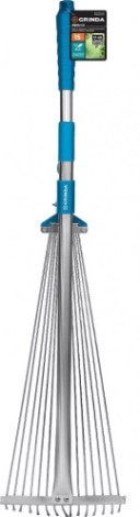 Грабли веерные GRINDA PRO Line PR-50 телескопический черенок, регулируемые 800-1240 мм [421868_z01]