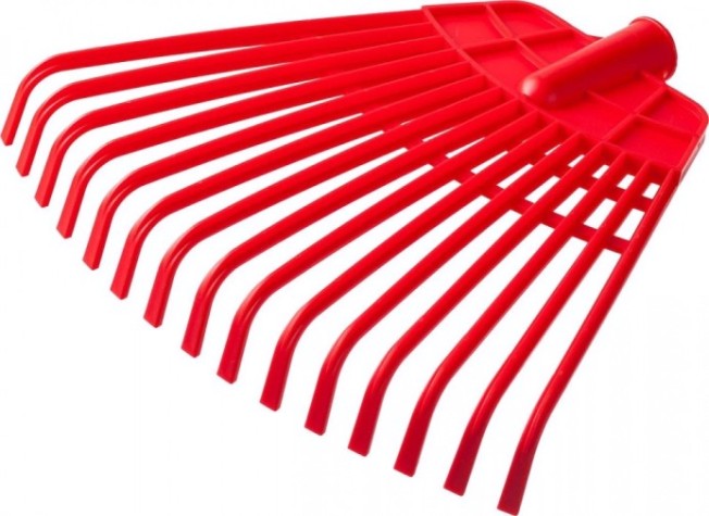 Грабли веерные GRINDA усиленные без черенка, полиэтиленовые [421879]