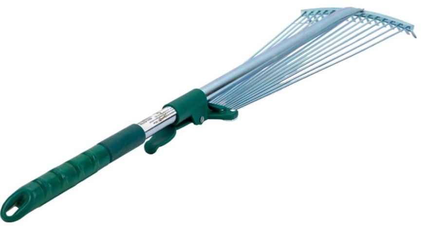 Грабли веерные RACO R744 телескопический черенок, регулируемые 800-1240мм [4231-53/744]