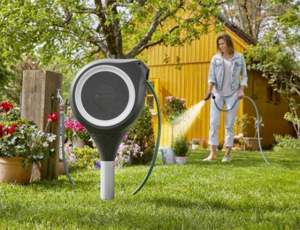 Катушка напольная GARDENA RollUp S со шлангом 15 м, белая 18606-20.000.00 [18606-20.000.00]