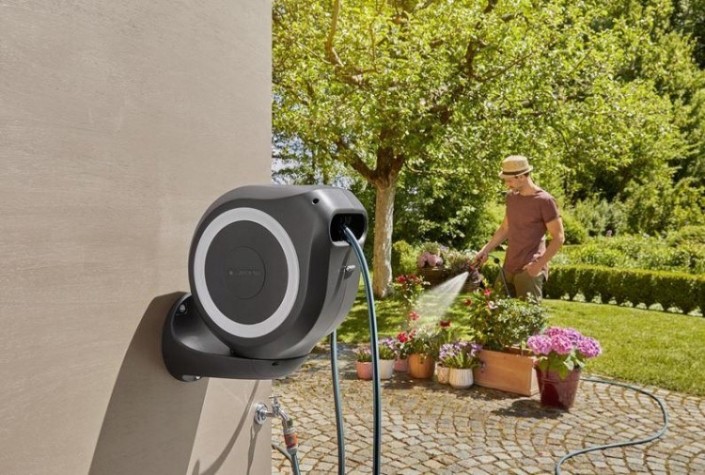 Катушка настенная GARDENA RollUp M со шлангом 20 м, белая 18612-20.000.00 [18612-20.000.00]