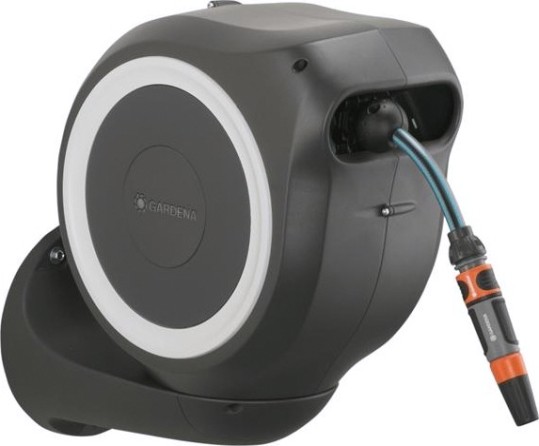 Катушка настенная GARDENA RollUp S со шлангом 15 м, белая 18602-20.000.00 [18602-20.000.00]