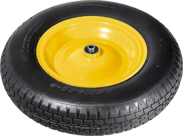 Колесо пневматическое для тачки PALISAD 4.80/4.00-8 (380мм, d12мм, длина оси 80мм) [68946]