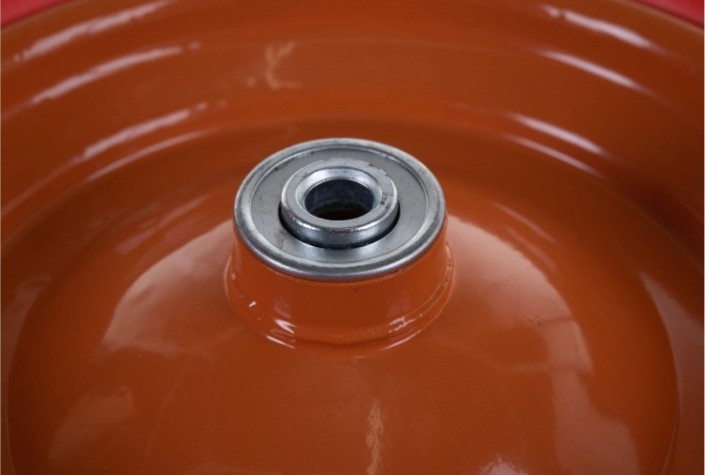 Колесо полиуретановое для тачки PALISAD 4.80/4-8 (длина оси 90мм, подшипник 12мм) [68978]