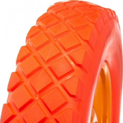 Колесо полиуретановое для тачки PALISAD 4.80/4-8 (длина оси 90мм, подшипник 20мм) [68977]