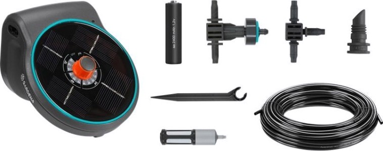 Комплект для полива GARDENA AquaBloom на солнечной батарее 13300-20.000.00 [13300-20.000.00]