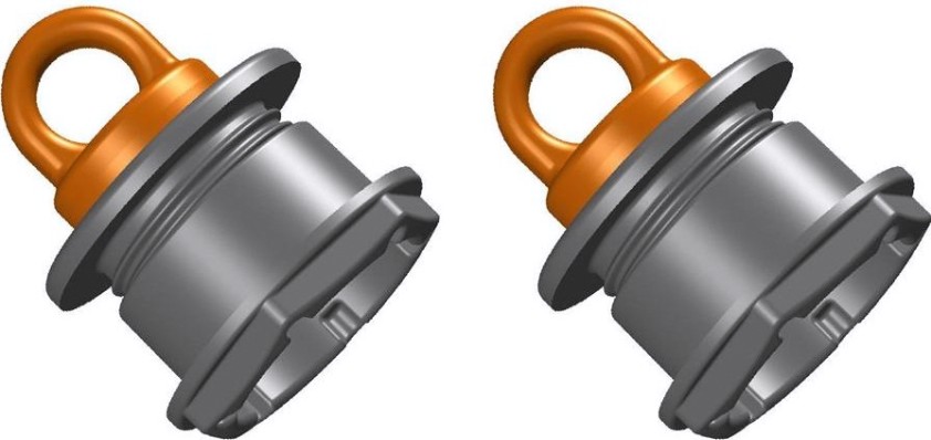 Комплект клапанов сливных SKIPPER армированный полиамид, ПВХ, под транец 17-28 мм, черный (2шт) [SK-3028_2]