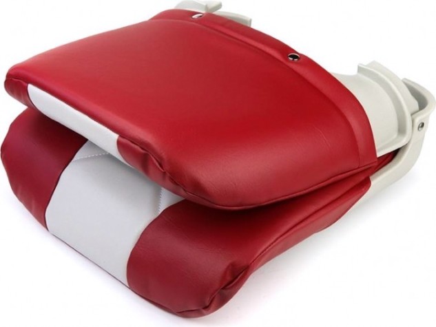 Кресло складное мягкое SKIPPER цвет серый/красный [SK75145GR]