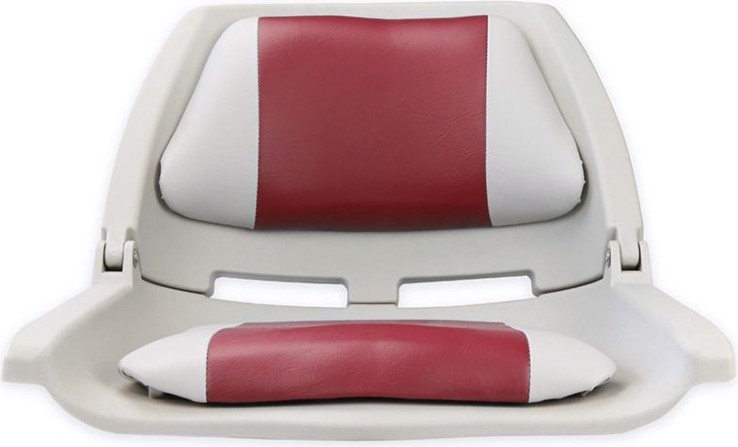 Кресло складное с мягкими накладками SKIPPER серый/красный (пластик) [SK75109GR]