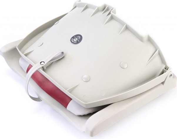 Кресло складное с мягкими накладками SKIPPER серый/красный (пластик) [SK75109GR]