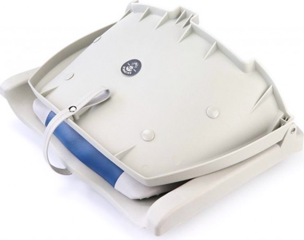 Кресло складное с мягкими накладками SKIPPER серый/синий (пластик) [SK75109]