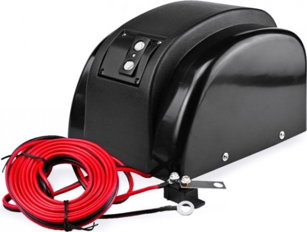 Лебедка якорная SKIPPER Fisher 45, трос 30м, беспроводной пульт ДУ, черная [SK-FISHER45]