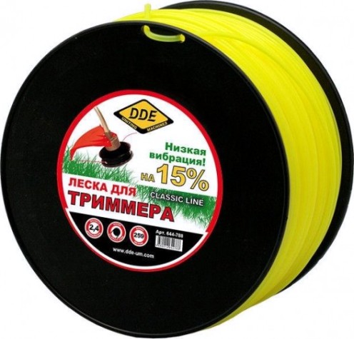 Леска триммерная DDE 2,4 мм/ 259 м, круг 644-788 [644-788]