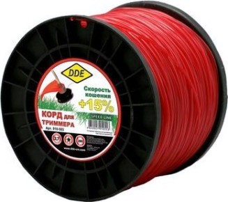 Леска триммерная DDE Speed line (2,7 ммх280 м; звезда; красная) [910-553]