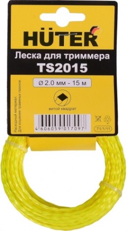 Леска триммерная HUTER TS2015 (витой квадрат) [71/1/11]