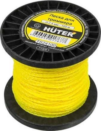 Леска триммерная HUTER TS24100 (витой квадрат) [71/2/5]