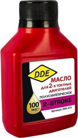 Масло для 2-тактных двигателей DDE 0,1 л красное, полусинтетическое [909-273]