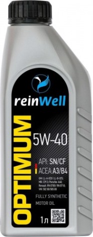 Масло моторное REINWELL 5W40 А3/В4 1 л синтетическое [4932]