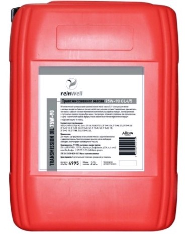 Масло трансмиссионное REINWELL 75W90 TDL GL4/GL5 20 л синтетическое [4995]