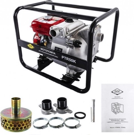 Мотопомпа бензиновая DDE PTR 50K для грязной воды [PTR50K]
