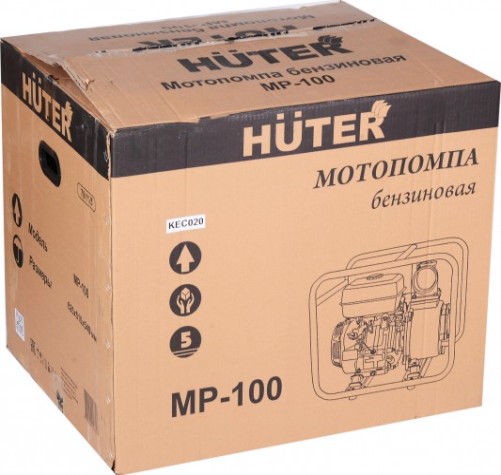 Мотопомпа бензиновая HUTER MP-100 для слабозагрязненной воды [70/11/5]
