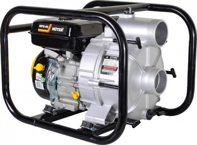 Мотопомпа бензиновая HUTER MPD- 80 для грязной воды [70/11/4]
