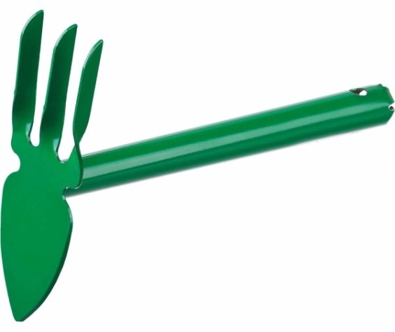 Мотыга-рыхлитель РОСТОК "лепесток+3 зуба" с металлической ручкой, 60 мм [421423]