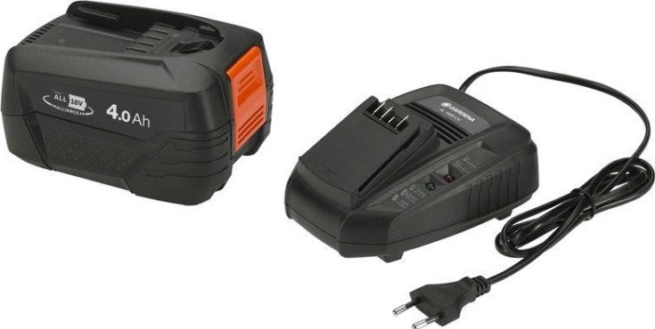 Набор аккумуляторов GARDENA комплект: литий-ионный p4a pba 18v/45 и устройство для ускоренной заряд [14906-20.000.00]