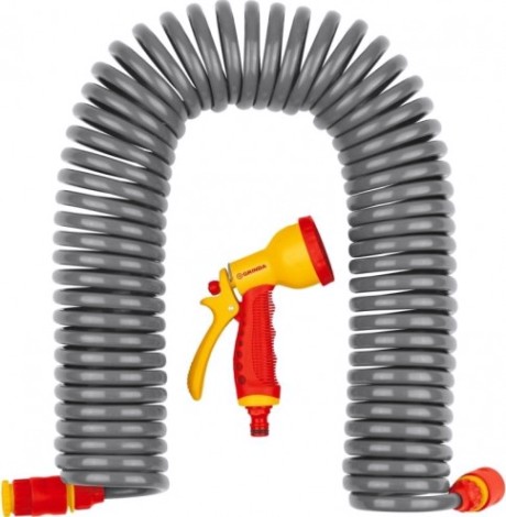 Набор для полива GRINDA PROLine шланг спиральный 3/8"x15м, пистолет-распылитель, а [428495]