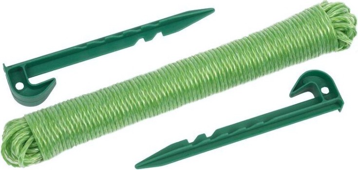 Набор GRINDA садовый, 3 предмета: веревка садовая разметочная, два колышка 8-422363-H3 [8-422363-H3]