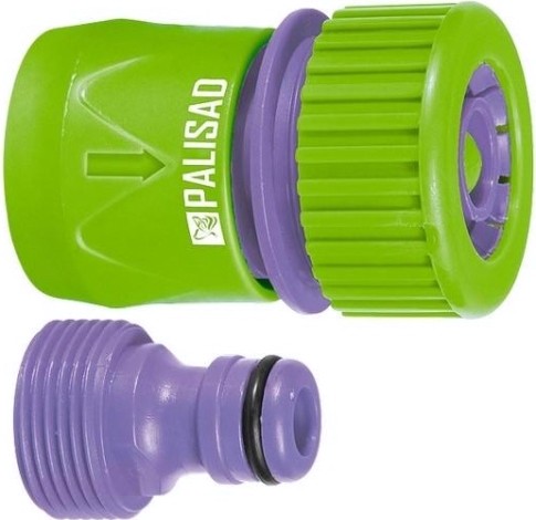 Набор PALISAD коннектор стандартный с аквастопом 3/4" + адаптер 3/4" 65755 [65755]