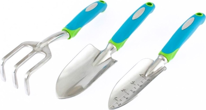 Набор садового инструмента. PALISAD алюминиевый цельнолитой, 3 предмета, Luxe [62902]