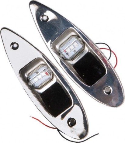 Огни ходовые SKIPPER SK-00195LD врезные (нержавеющая сталь)