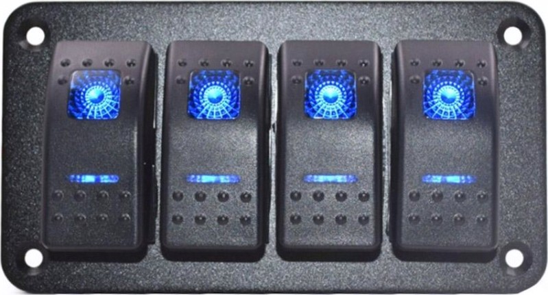 Панель бортового питания SKIPPER SK-AS11 4 переключателя, индикация