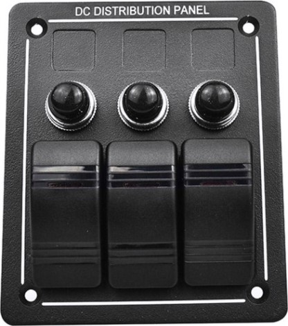 Панель бортового питания SKIPPER SK-LB3Z 3 переключателя, автоматы