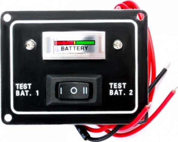 Панель контроля заряда аккумулятора SKIPPER SK-7006012 пластик/алюминий