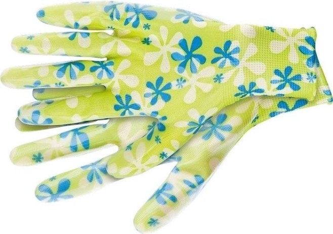 Перчатки садовые PALISAD прозрачное нитриловое покрытие зеленые, размер L 67743 [67743]