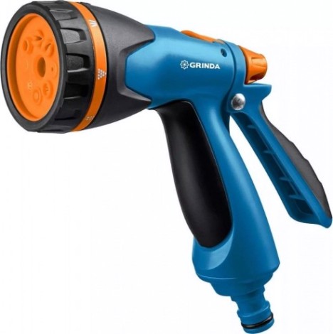 Пистолет для полива GRINDA B-8 proline, 8 режимов, курок сзади, двухкомп. [429110]