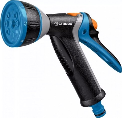 Пистолет для полива GRINDA BM-8 proline 8 режимов, курок сзади, металлический с tp [8-427339_z02]