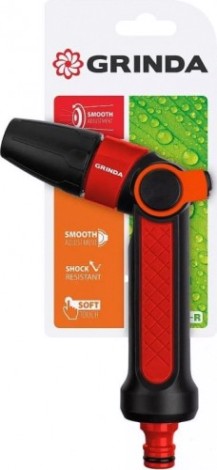 Пистолет для полива GRINDA N-R плавная регулировка, двухкомпонентный с регуляторо [8-427189]